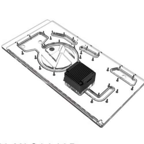 Bykski Distro Plate For Lian Li PC-011 (Front Mount) - PMMA w/ 5v Addressable RGB(RBW) (RGV-LAN-011-LI-P-K) - DDC Pump With Armor