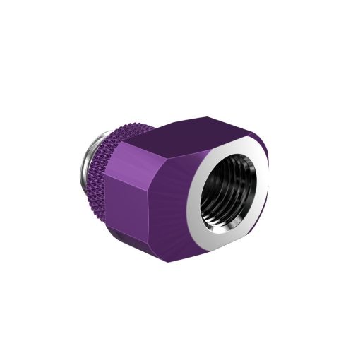 PrimoChill InterConnect SX Male to Female G 1/4in. Offset Full Rotary Fitting - Candy Purple