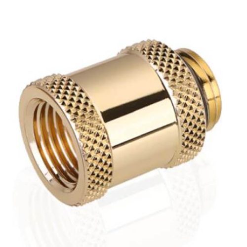 Bykski G 1/4in. Male/Female Extension Coupler - 20mm (B-EXJ-20) - Gold