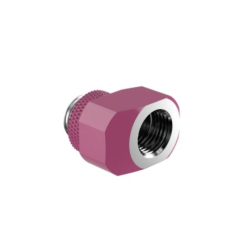 PrimoChill InterConnect SX Male to Female G 1/4in. Offset Full Rotary Fitting - Magenta