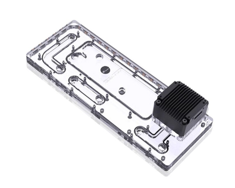 Bykski Distro Plate For InWin 915 - PMMA w/ 5v Addressable RGB (RBW) (RGV-INW-915-P-K) - DDC Pump With Armor