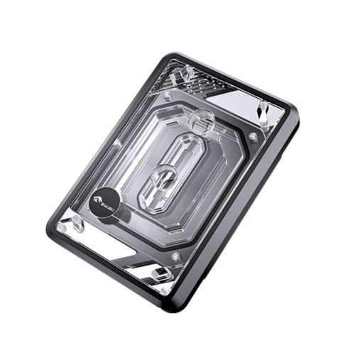 Bykski CPU-XPR-MK-M-V5 High-Efficiency CPU Water Cooling Block - Featuring High Flow Optimized 0.2mm Fins -  Full PMMA Mounting w/ 5v Addressable RGB - for AMD Ryzen 3/5/7/9 (AM4/AM5) - Black