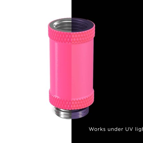 PrimoChill Male to Female G 1/4in. 30mm SX Extension Coupler - PrimoChill - KEEPING IT COOL UV Pink