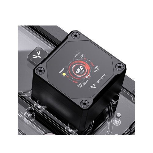 Bykski Distro Plate For Cooler Master C700P/700M PMMA w/ 5v Addressable RGB(RBW) (RGV-CM-700P-P-KG) - DDC Pump With LCD