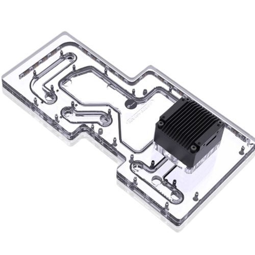 Bykski Distro Plate For InWin 303-5 - PMMA w/ 5v Addressable RGB(RBW) (RGV-INW-303-5-P-K) - DDC Pump With Armor