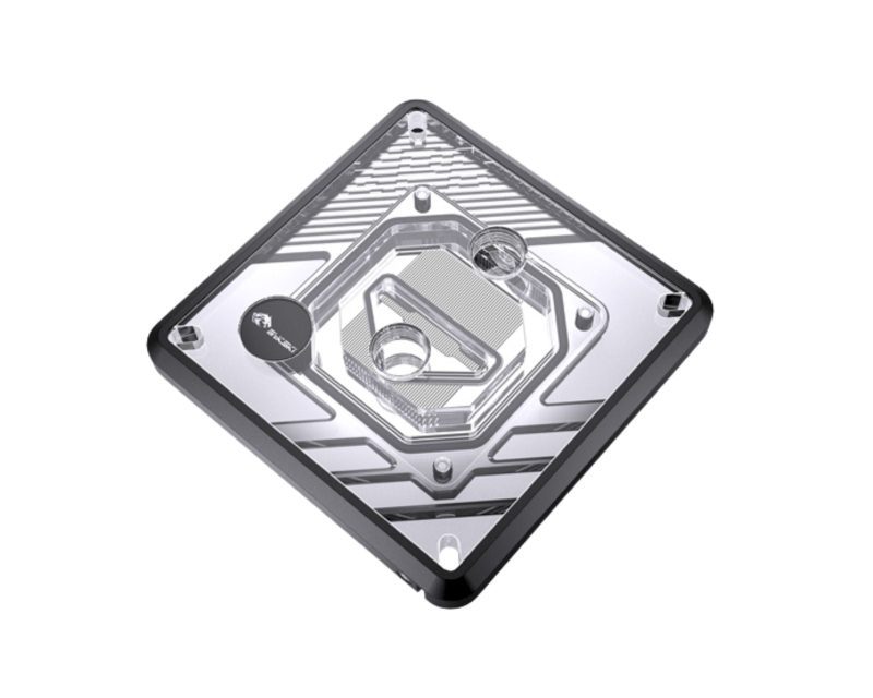 Bykski CPU-XPR-MK-I-V5 High-Efficiency CPU Water Cooling Block - Featuring High Flow Optimized 0.2mm Fins -  Full PMMA Mounting w/ 5v Addressable RGB - for Intel LGA 1200/1700 - 115x - 2011/2066 - Black