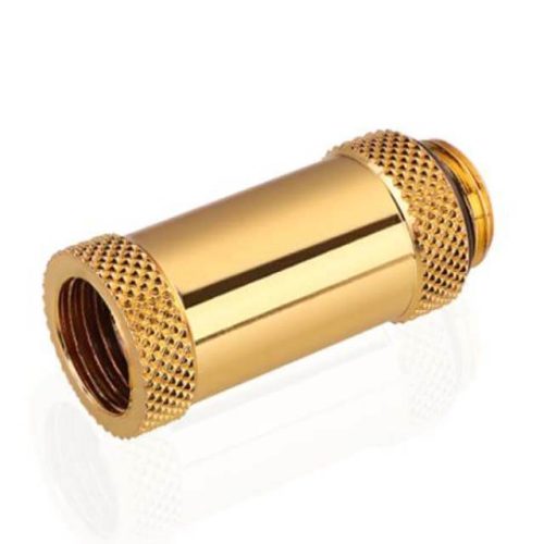 Bykski G 1/4in. Male/Female Extension Coupler - 35mm (B-EXJ-35) - Gold