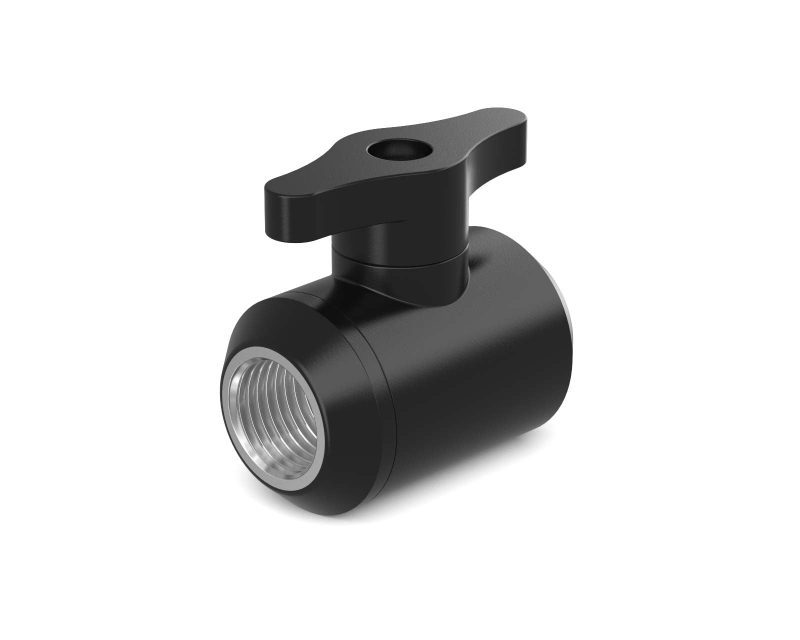 PrimoChill Female to Female G 1/4 Drain Ball Valve - PrimoChill - KEEPING IT COOL Satin Black