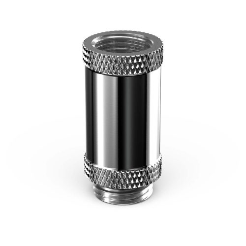 PrimoChill Male to Female G 1/4in. 30mm SX Extension Coupler - PrimoChill - KEEPING IT COOL Silver Nickel