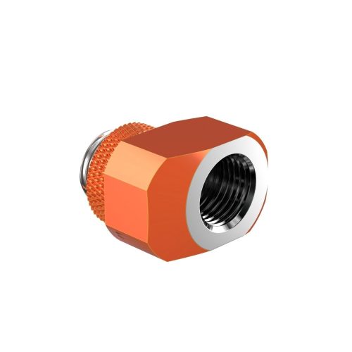 PrimoChill InterConnect SX Male to Female G 1/4in. Offset Full Rotary Fitting - Candy Copper