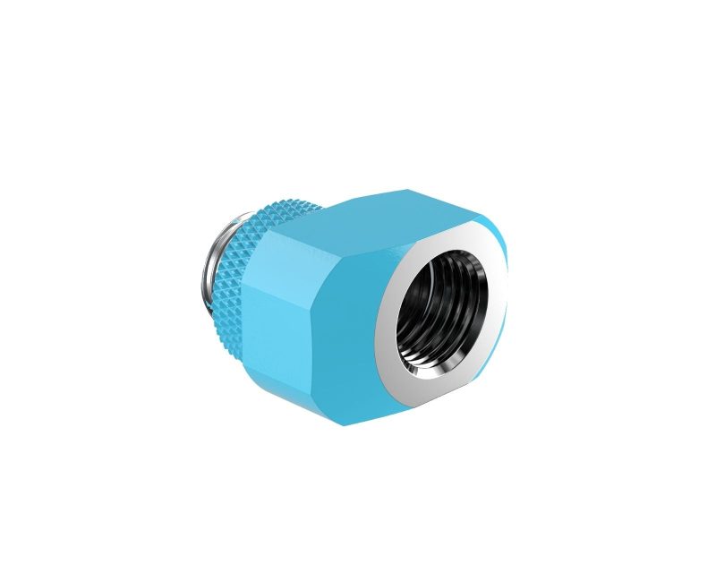 PrimoChill InterConnect SX Male to Female G 1/4in. Offset Full Rotary Fitting - Sky Blue