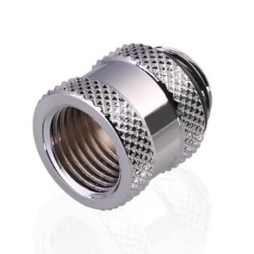 Bykski G 1/4in. Male/Female Extension Coupler - 15mm (B-EXJ-15) - Silver