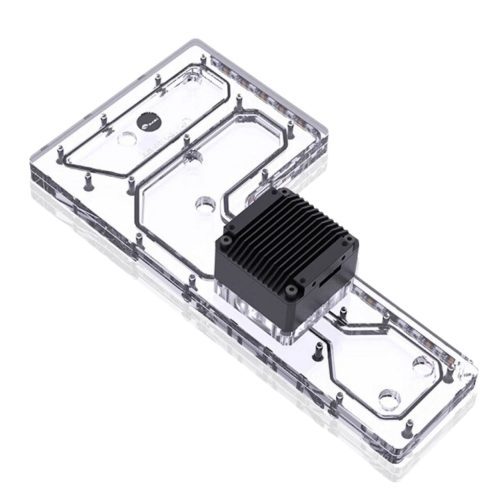 Bykski Distro Plate For PHANTEKS 217 XE - PMMA w/ 5v Addressable RGB(RBW) (RGV-PHA-217-P-K) - DDC Pump With Armor