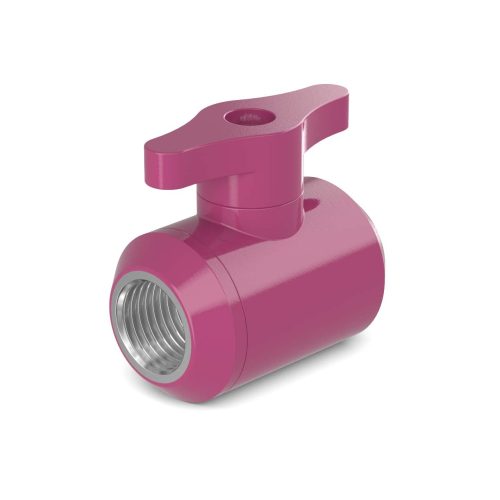 PrimoChill Female to Female G 1/4 Drain Ball Valve - PrimoChill - KEEPING IT COOL Magenta