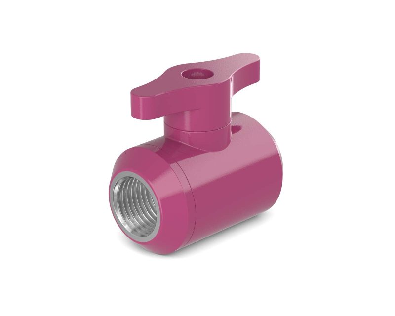 PrimoChill Female to Female G 1/4 Drain Ball Valve - PrimoChill - KEEPING IT COOL Magenta