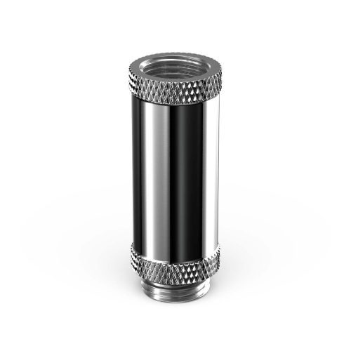 PrimoChill Male to Female G 1/4in. 40mm SX Extension Coupler - PrimoChill - KEEPING IT COOL Silver Nickel