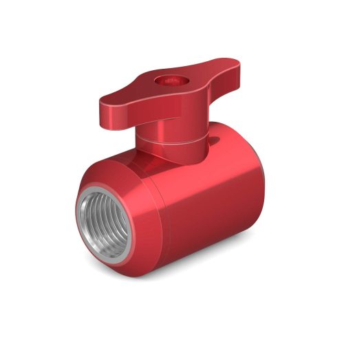 PrimoChill Female to Female G 1/4 Drain Ball Valve - PrimoChill - KEEPING IT COOL Candy Red