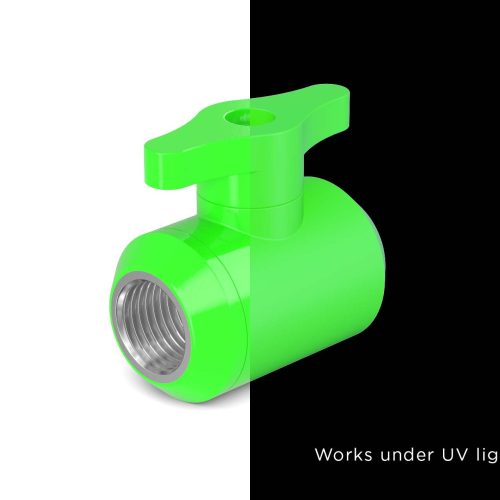 PrimoChill Female to Female G 1/4 Drain Ball Valve - PrimoChill - KEEPING IT COOL UV Green