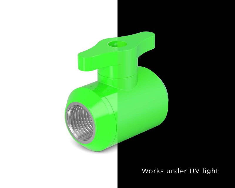 PrimoChill Female to Female G 1/4 Drain Ball Valve - PrimoChill - KEEPING IT COOL UV Green