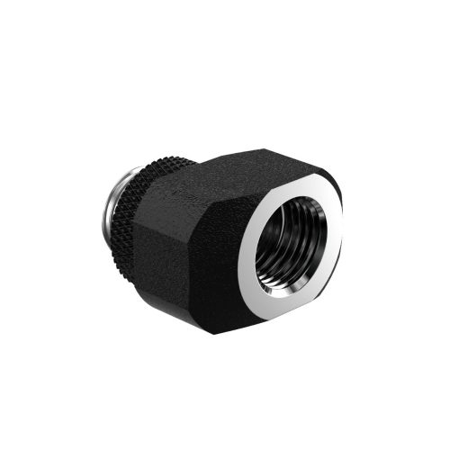 PrimoChill InterConnect SX Male to Female G 1/4in. Offset Full Rotary Fitting - TX Matte Black