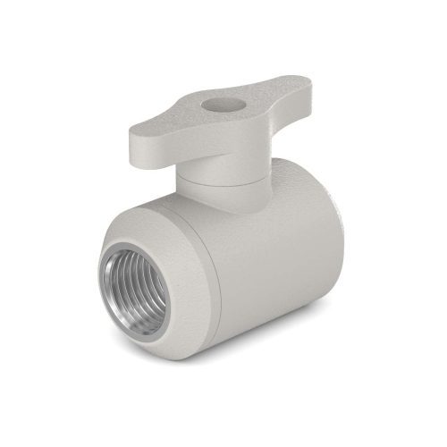 PrimoChill Female to Female G 1/4 Drain Ball Valve - PrimoChill - KEEPING IT COOL TX Matte Silver