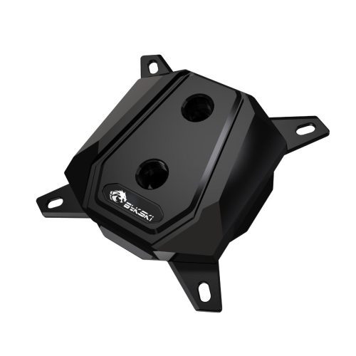 Bykski CPU-XPR-B-I-V2 High-Efficiency CPU Water Cooling Block - Featuring High Flow Optimized 0.2mm Fins - Geometric Design - for Intel LGA 1200/1700 - 115x - 2011/2066 - Black (POM)