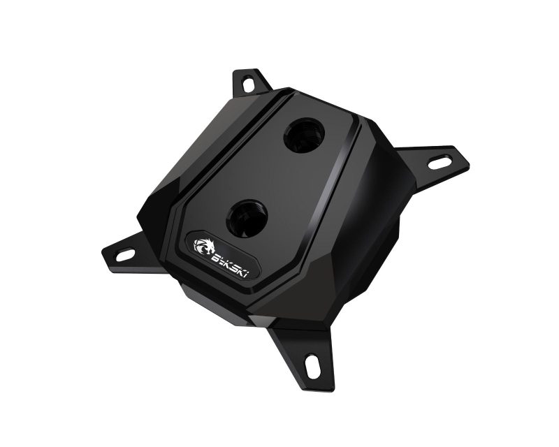 Bykski CPU-XPR-B-I-V2 High-Efficiency CPU Water Cooling Block - Featuring High Flow Optimized 0.2mm Fins - Geometric Design - for Intel LGA 1200/1700 - 115x - 2011/2066 - Black (POM)