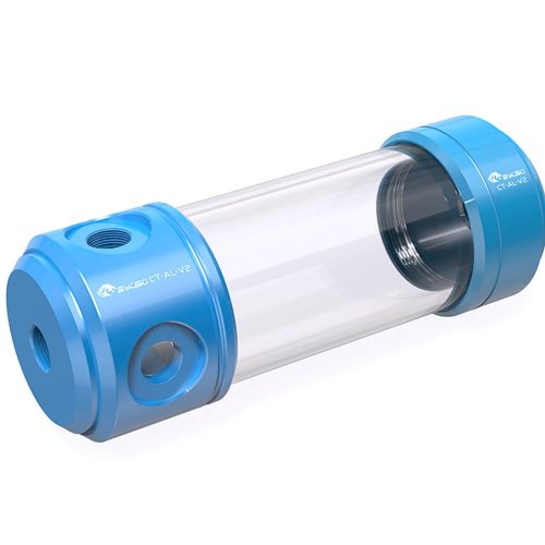 Bykski 50mm Anodized Aluminum Cylindrical Reservoir - 150mm (CT-AL-V2) - Blue