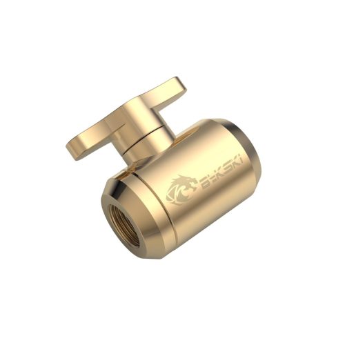 Bykski G 1/4in. Female to Female Drain Ball Valve (B-DV-CEV2) - Gold