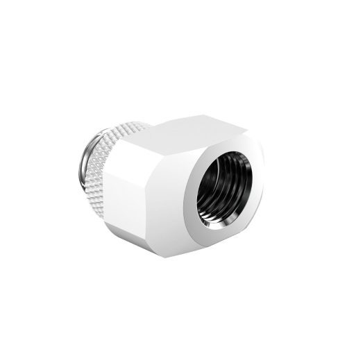 PrimoChill InterConnect SX Male to Female G 1/4in. Offset Full Rotary Fitting - Sky White